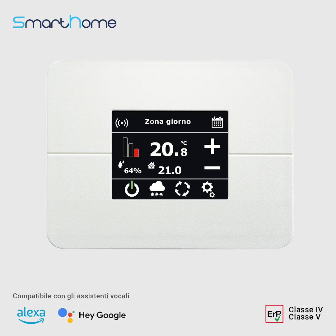 Valvola Termostatica Intelligente Wi-Fi Kblue, Controllo Remoto Con App Keasier, Compatibile Con Alexa E Google Home, Risparmio Energetico E Rilevamento Finestra Aperta