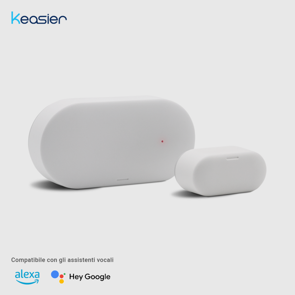Sensore Magnetico Wireless Per Porte E Finestre - Sistema Di Allarme Domestico, Codifica EV1527, Compatibile Con Host 433MHz